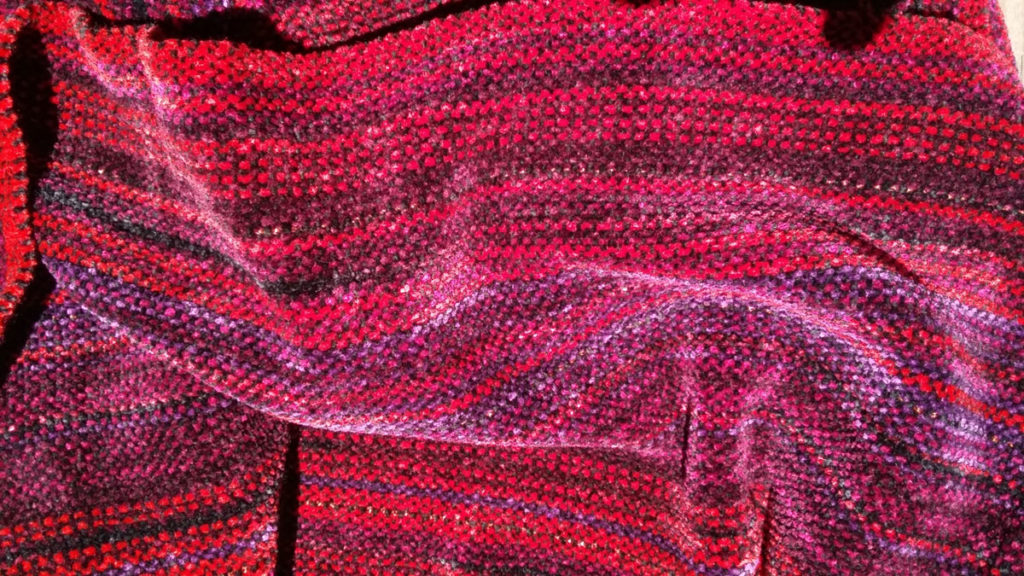 Burgandy chenille swatch