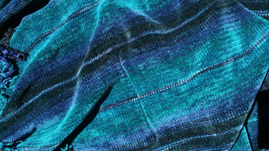 Teal chenille swatch