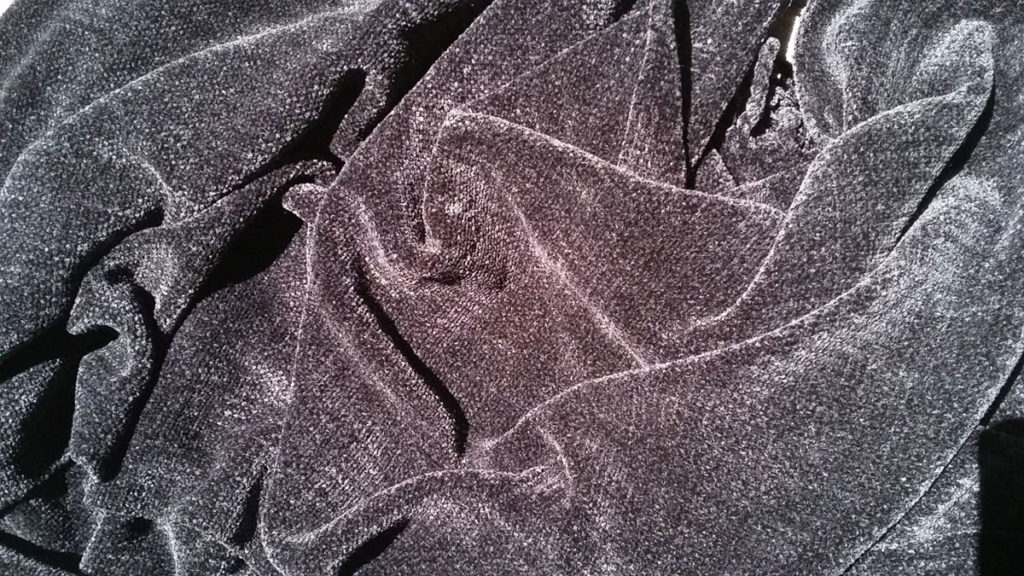 Black chenille